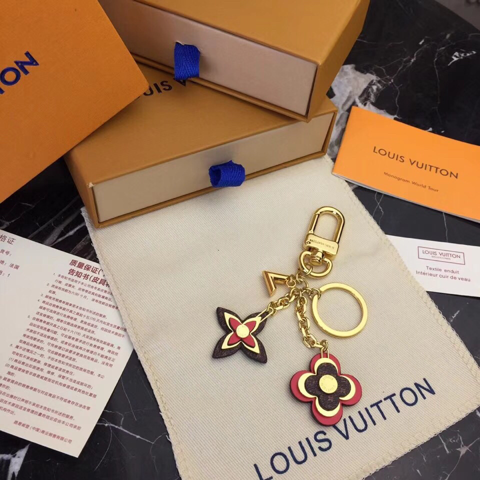 LV BLOOMING FLOWERS CHAIN BAG CHARM AND KEY HOLDER M63086