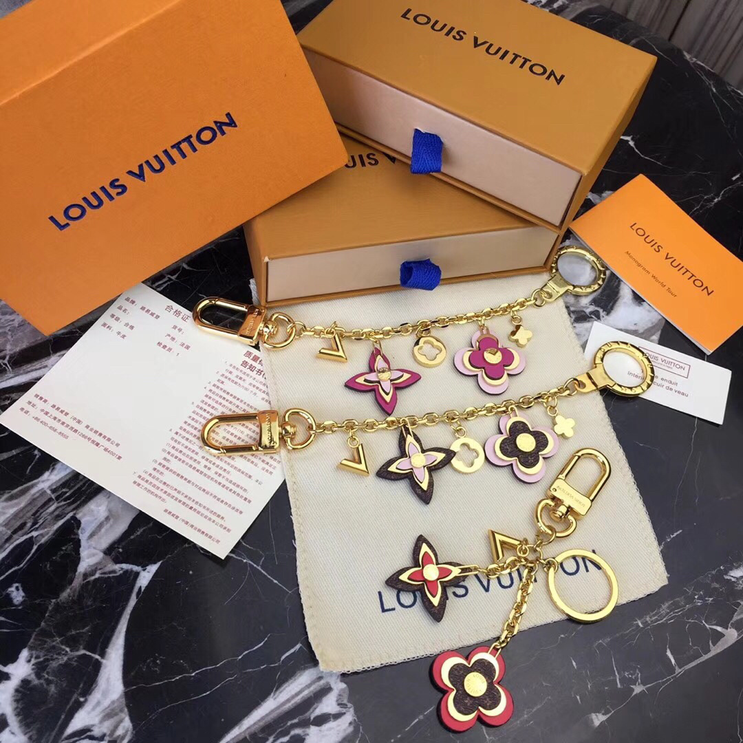 LV BLOOMING FLOWERS CHAIN BAG CHARM AND KEY HOLDER M63086