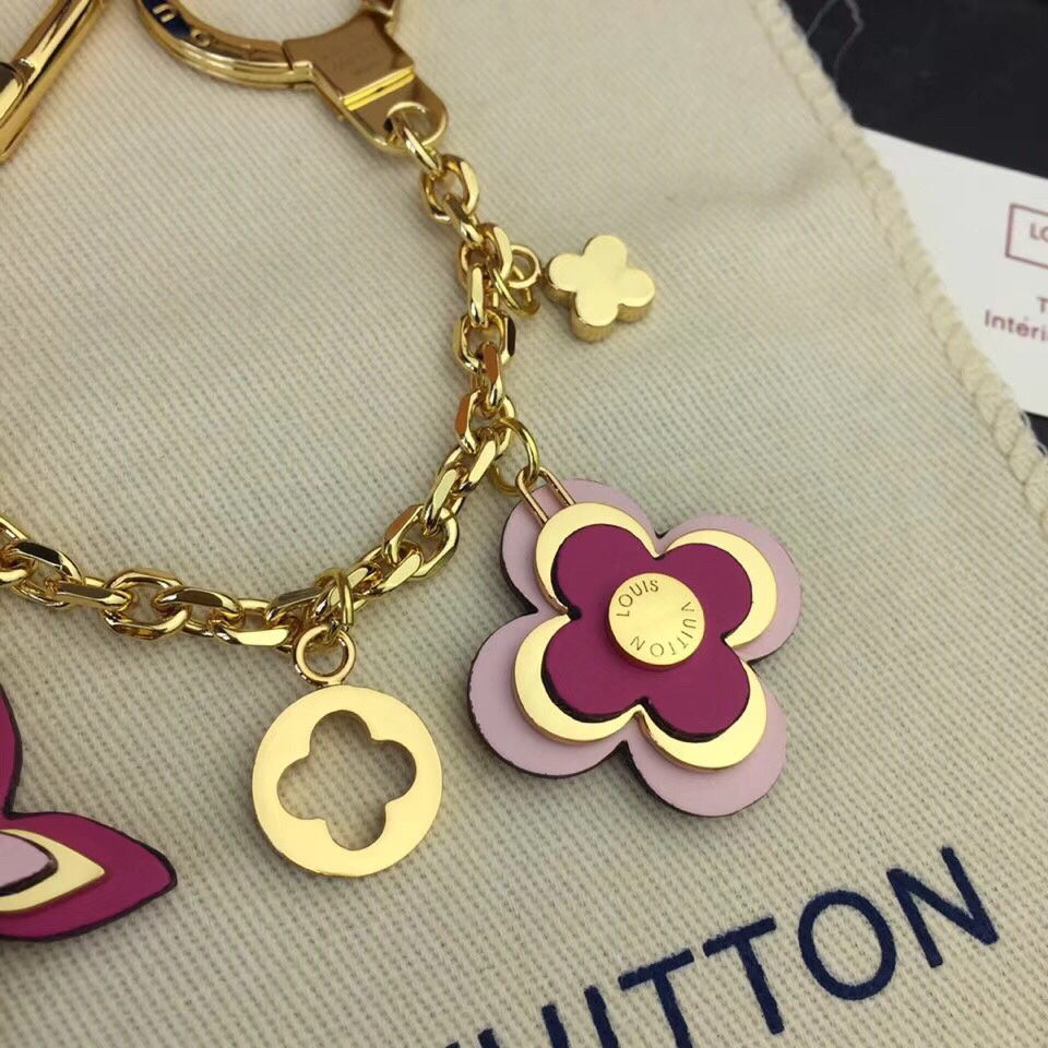 LV BLOOMING FLOWERS CHAIN BAG CHARM AND KEY HOLDER M63086