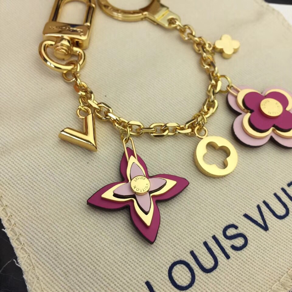 LV BLOOMING FLOWERS CHAIN BAG CHARM AND KEY HOLDER M63086