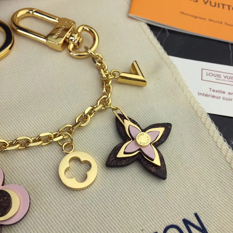 LV BLOOMING FLOWERS CHAIN BAG CHARM AND KEY HOLDER M63086