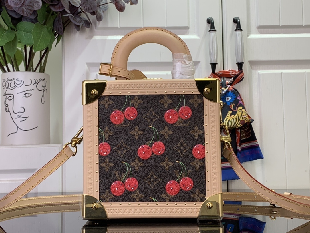 LV LV x TM MINI SQUARE TRUNK CHERRY m14040