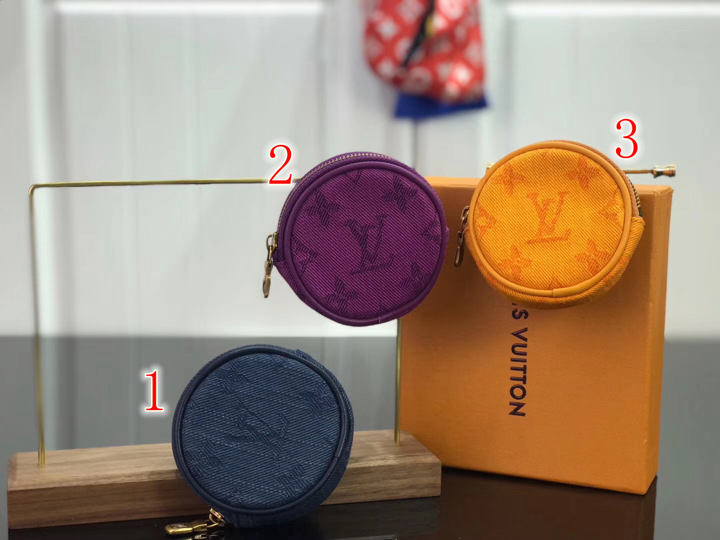 LV MONOGRAM DENIM BAG CHARM & KEY HOLDER M68291