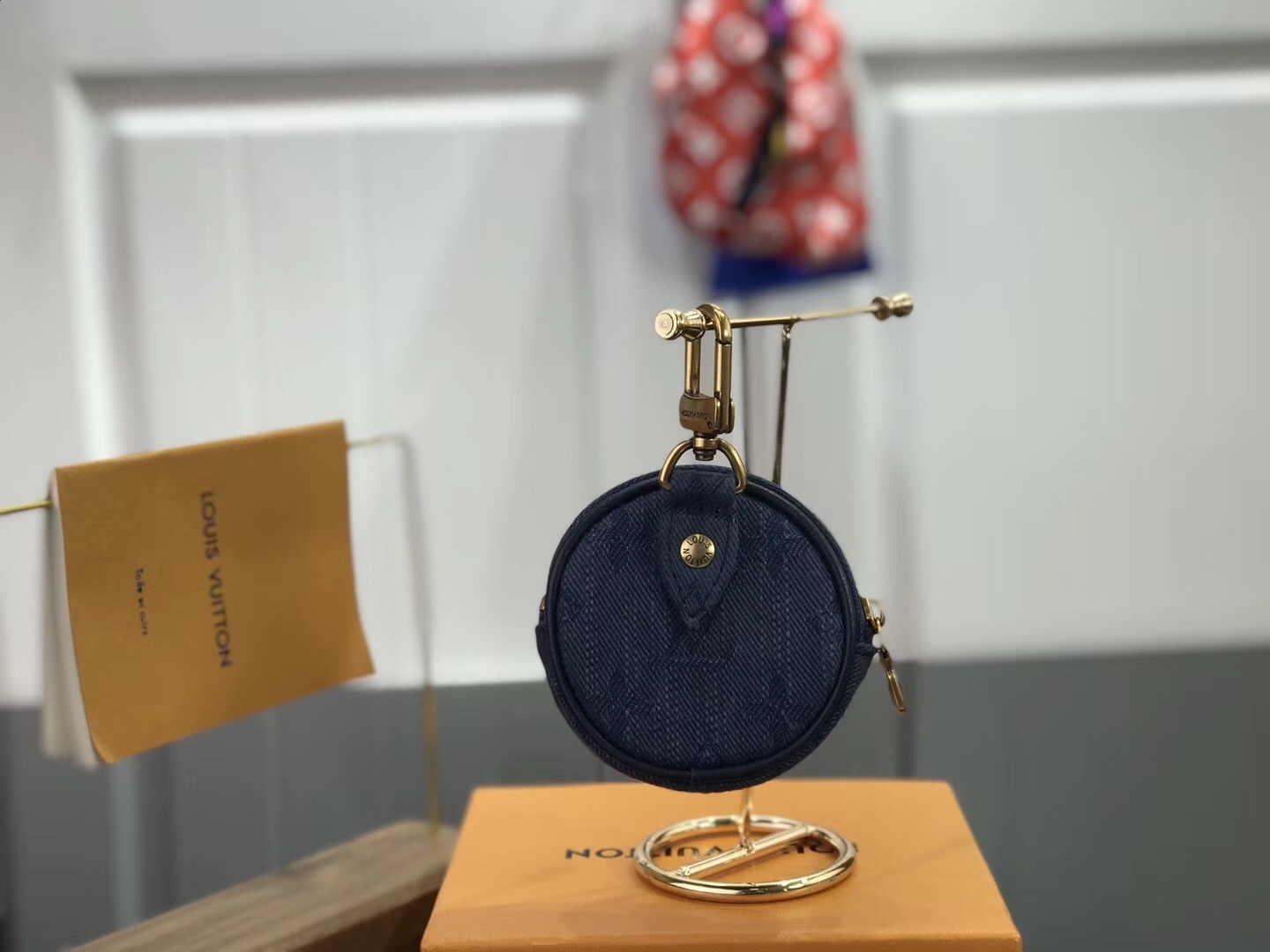 LV MONOGRAM DENIM BAG CHARM & KEY HOLDER M68291