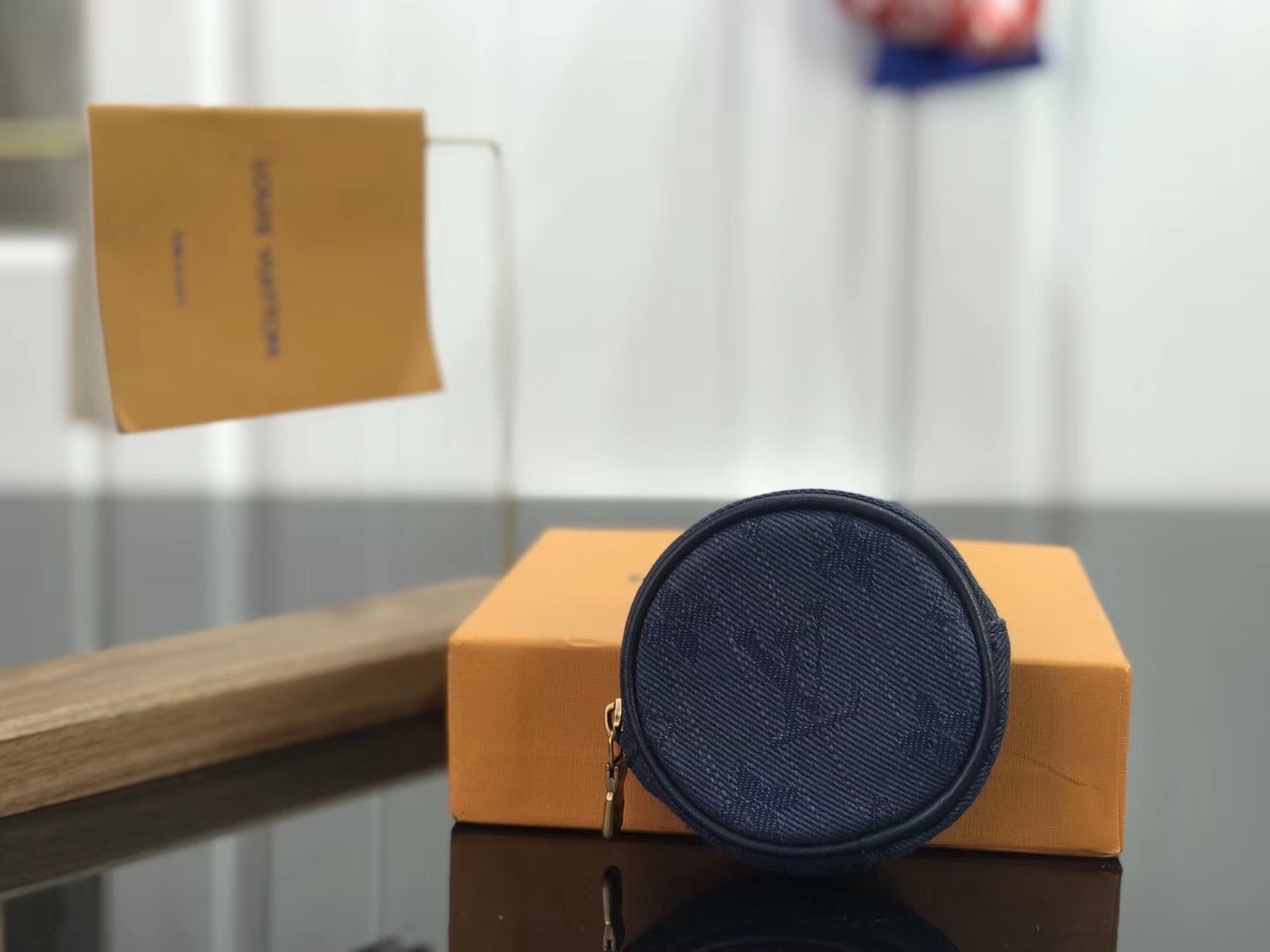 LV MONOGRAM DENIM BAG CHARM & KEY HOLDER M68291