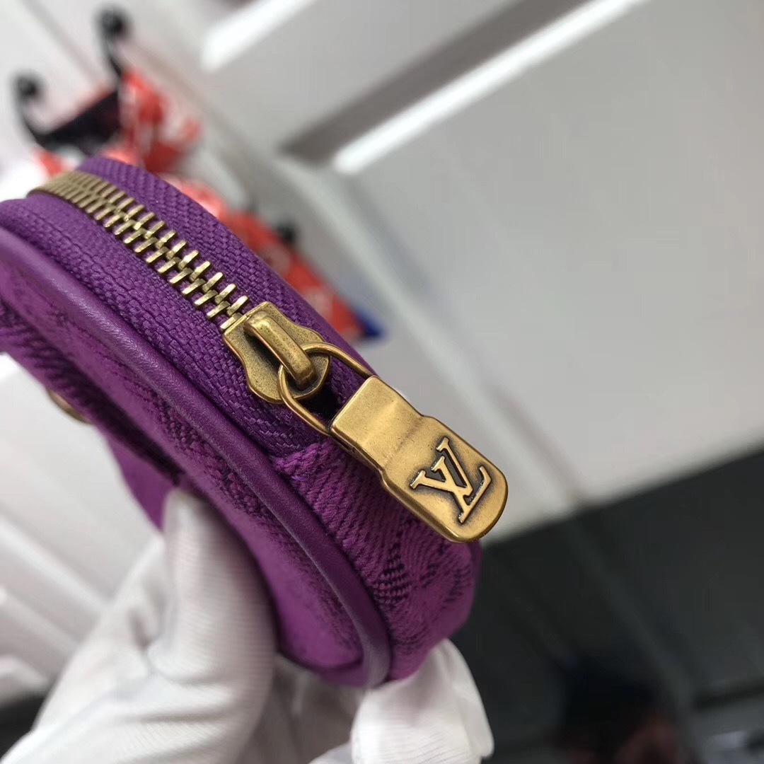 LV MONOGRAM DENIM BAG CHARM & KEY HOLDER M68291