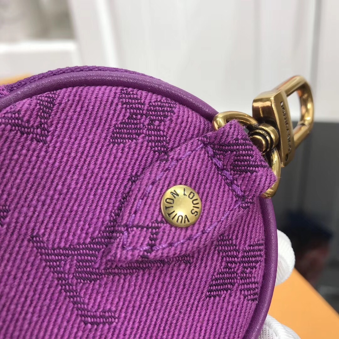 LV MONOGRAM DENIM BAG CHARM & KEY HOLDER M68291