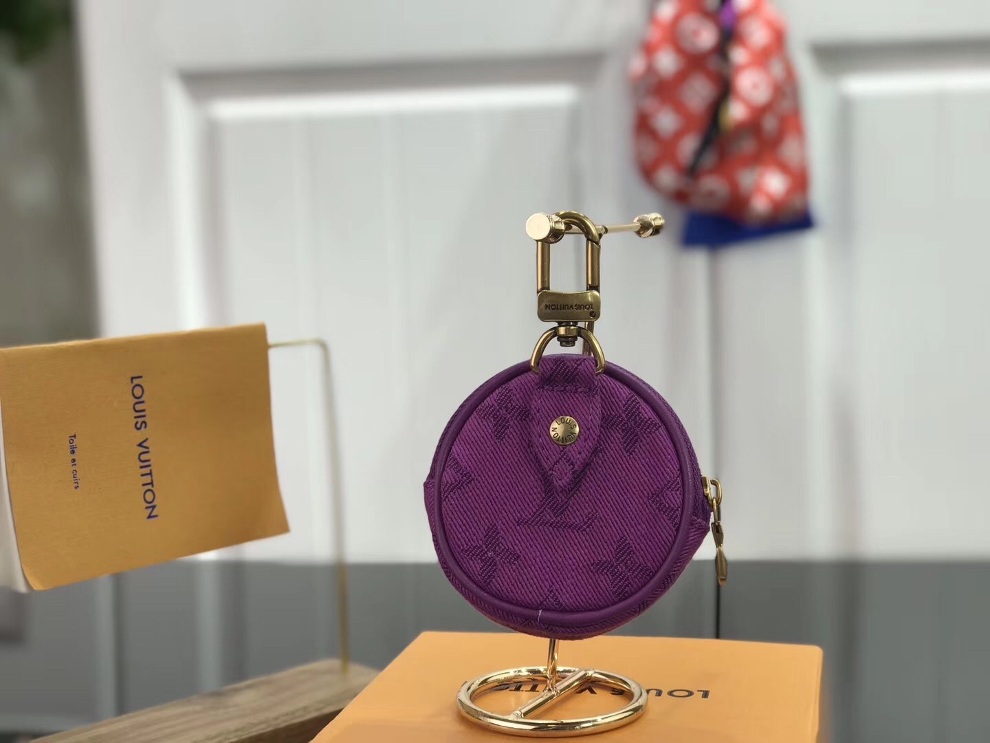 LV MONOGRAM DENIM BAG CHARM & KEY HOLDER M68291