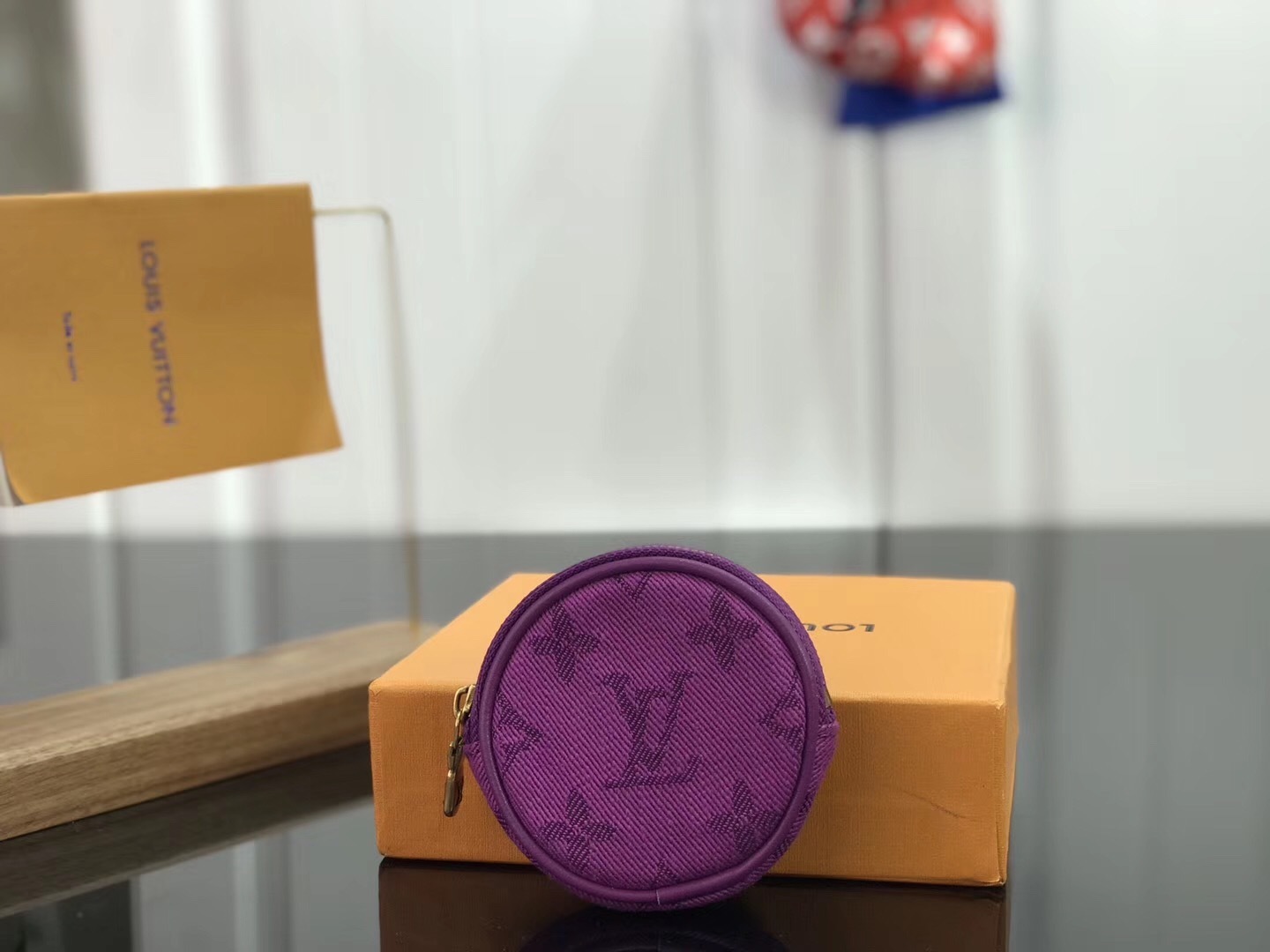 LV MONOGRAM DENIM BAG CHARM & KEY HOLDER M68291