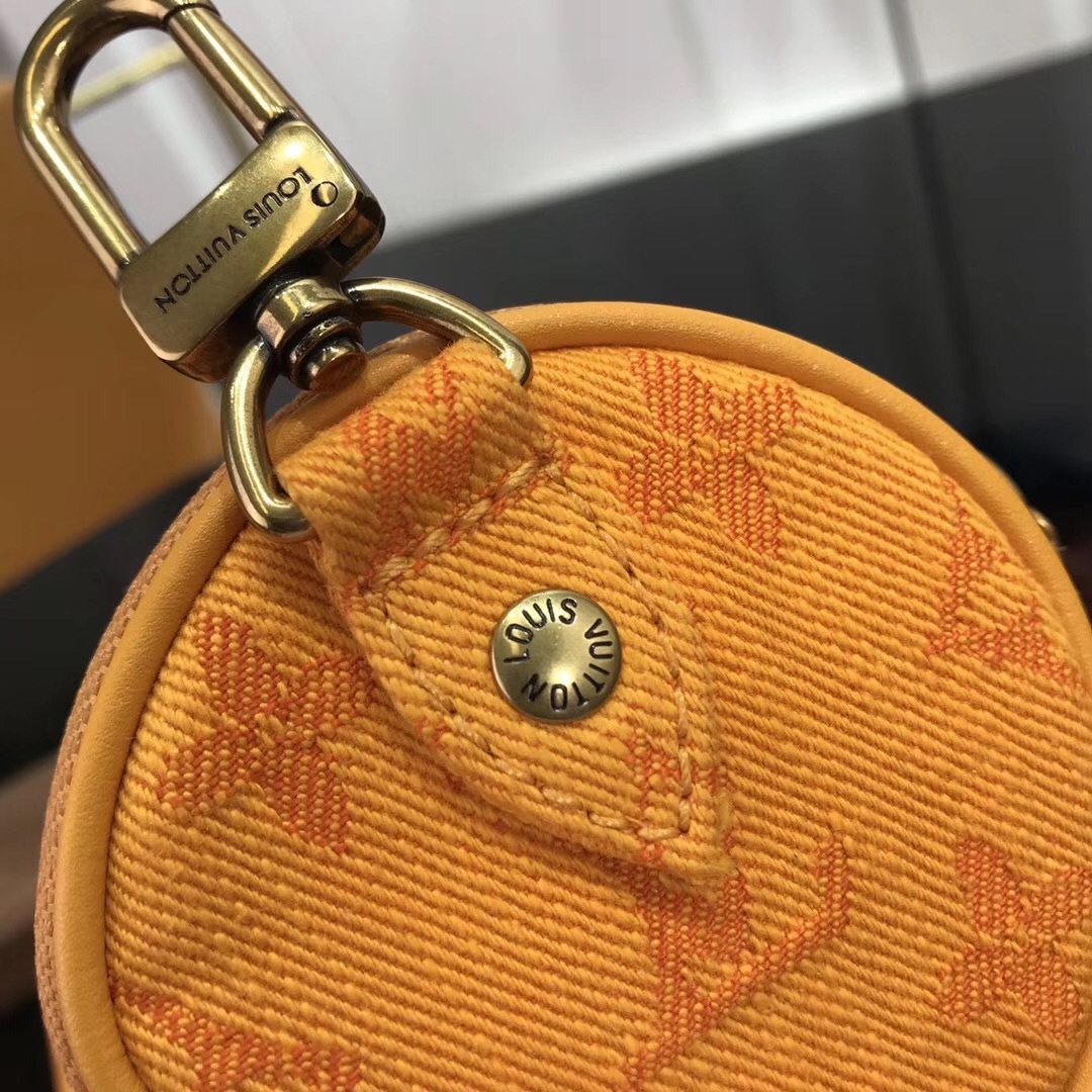 LV MONOGRAM DENIM BAG CHARM & KEY HOLDER M68291