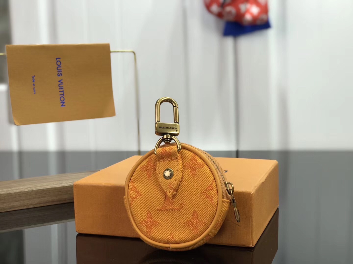 LV MONOGRAM DENIM BAG CHARM & KEY HOLDER M68291