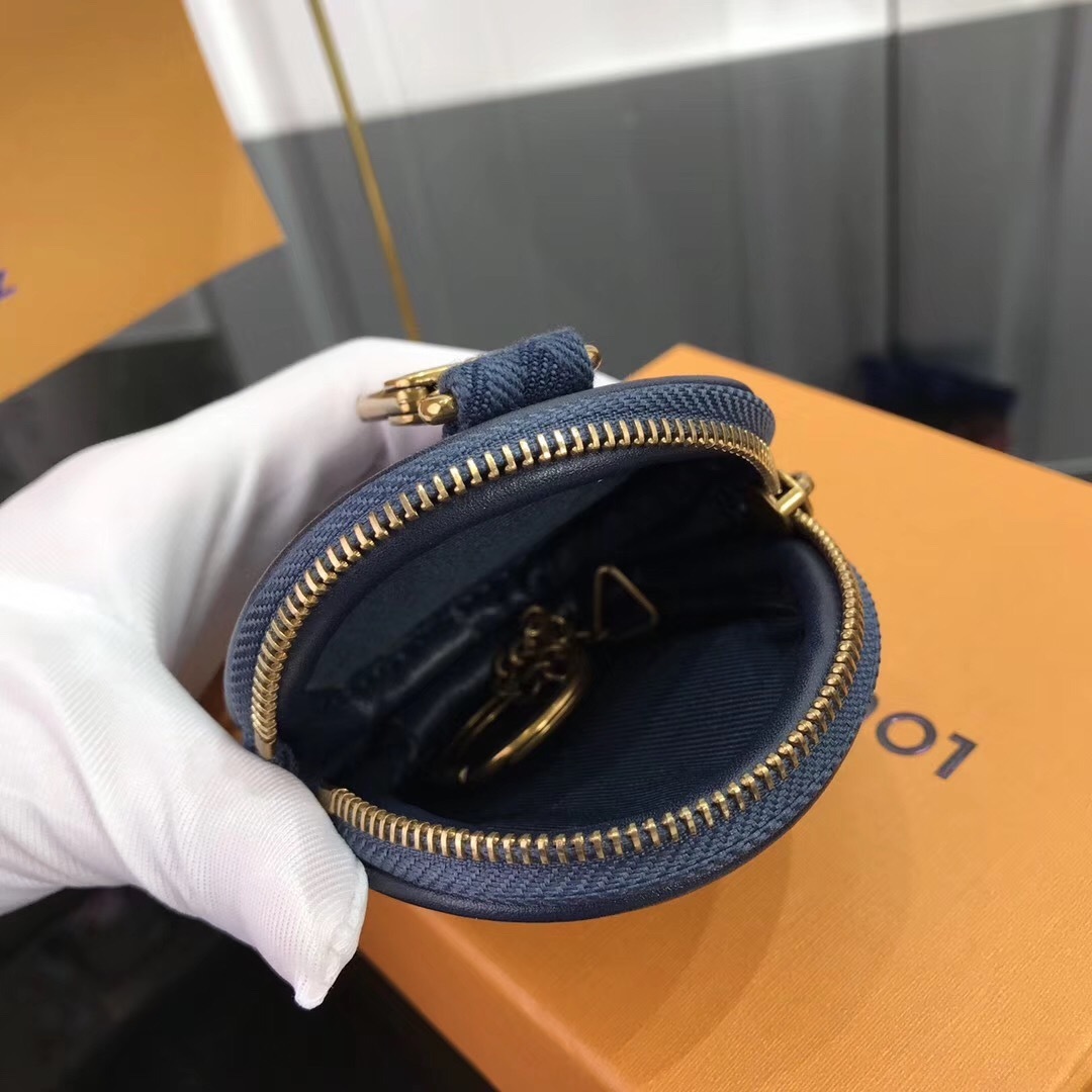 LV MONOGRAM DENIM BAG CHARM & KEY HOLDER M68291