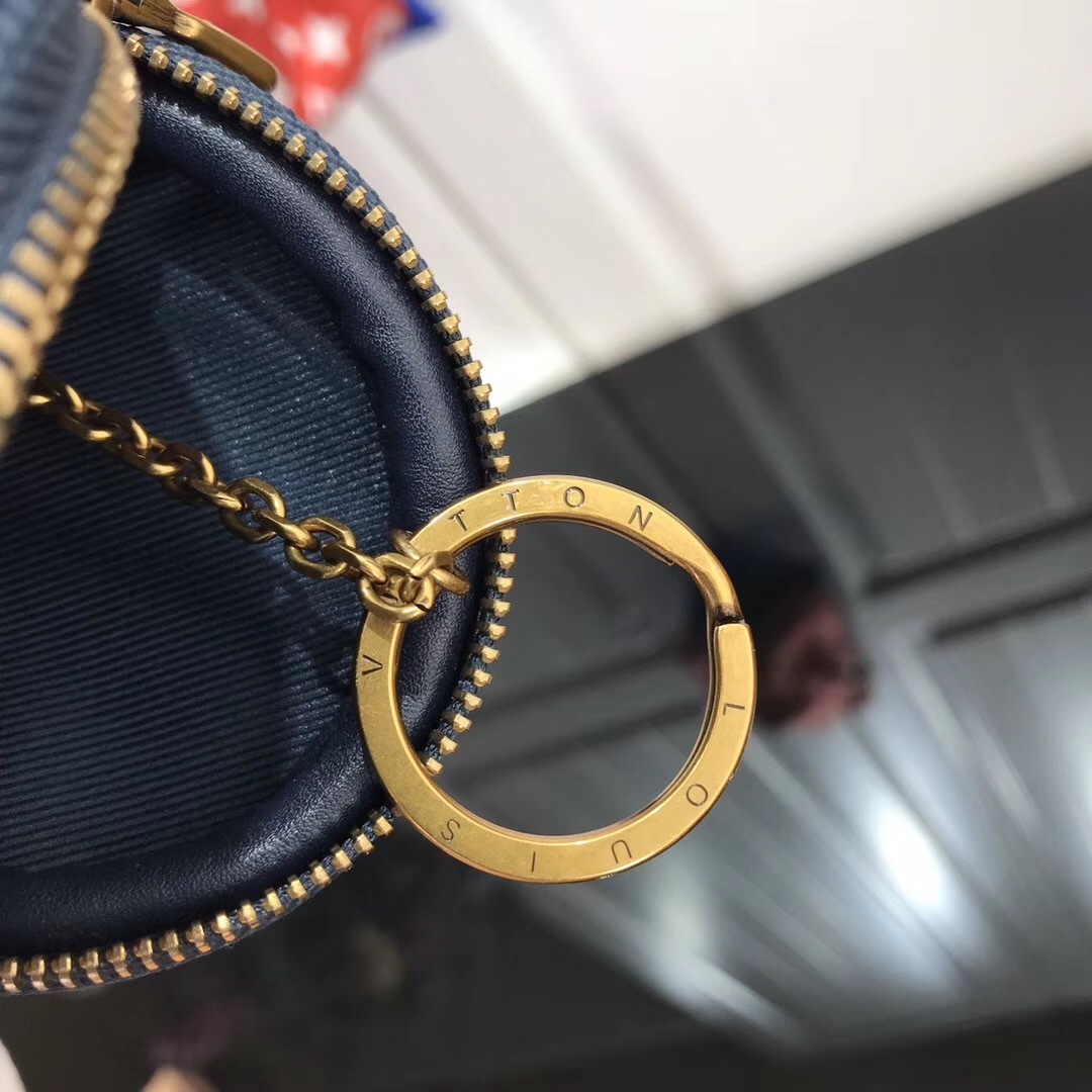 LV MONOGRAM DENIM BAG CHARM & KEY HOLDER M68291