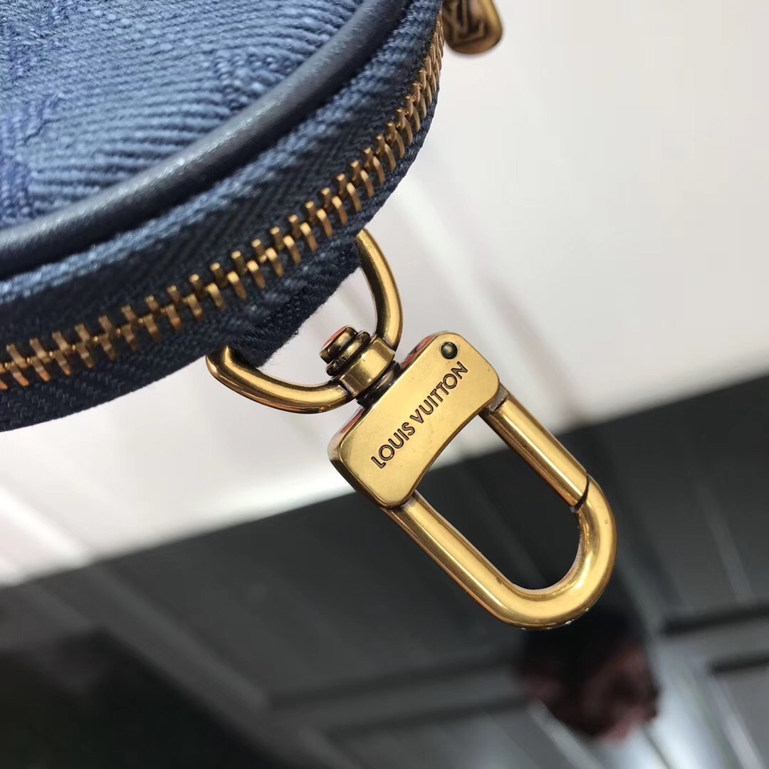 LV MONOGRAM DENIM BAG CHARM & KEY HOLDER M68291