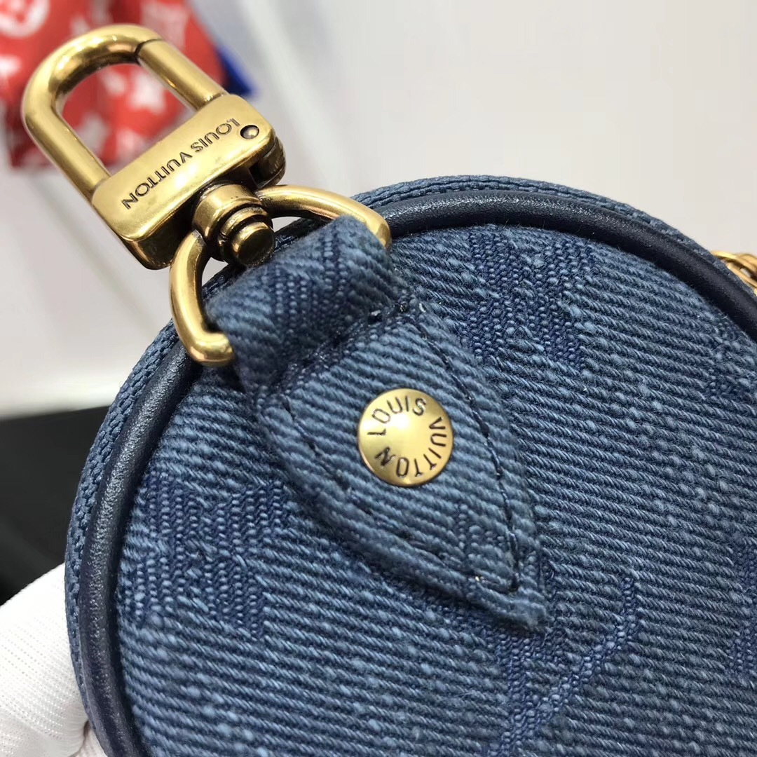 LV MONOGRAM DENIM BAG CHARM & KEY HOLDER M68291