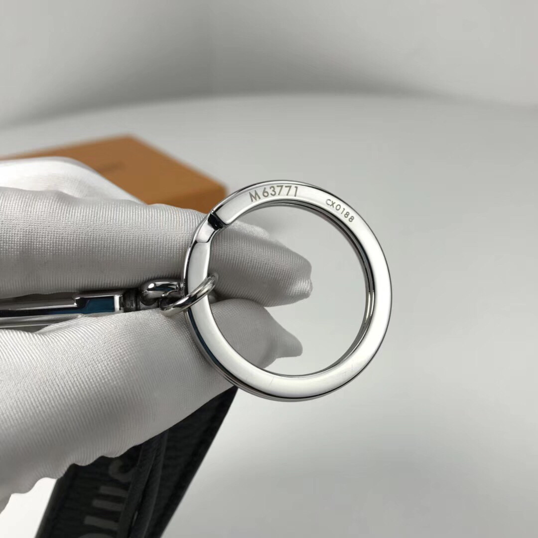 LV TAB LOUIS VUITTON BAG CHARM AND KEY HOLDER M64173